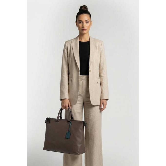 Coccinelle Large Work Tote Bag With Handle In Coffee Brown Taglia: OS | Borse a tracolla Outlet | Donna | Marrone