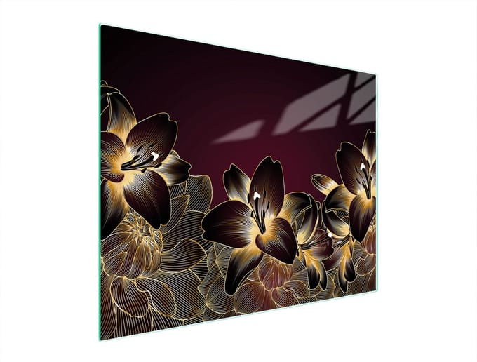 TMK ArtDeko Serie - Snijplank - 52x40 cm - Glas - Orchidee