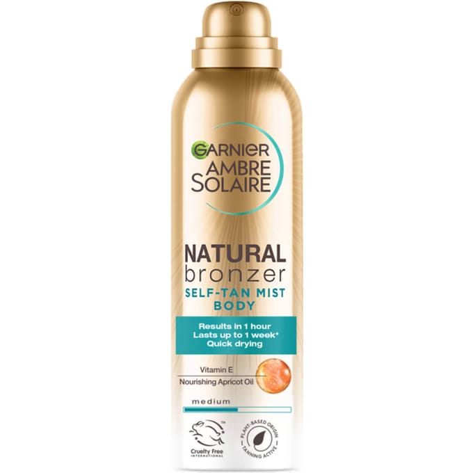Garnier Ambre Solaire Natural Bronzer Sneldrogende Zelfbruiningsspray voor Lichaam Medium 150 ml