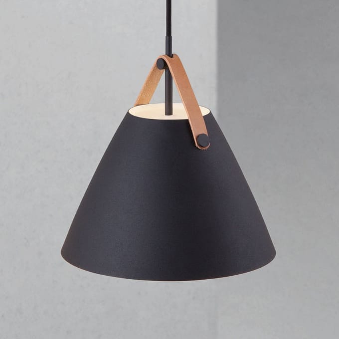 DFTP by Nordlux Hanglamp Strap in zwart, Ø 27 cm