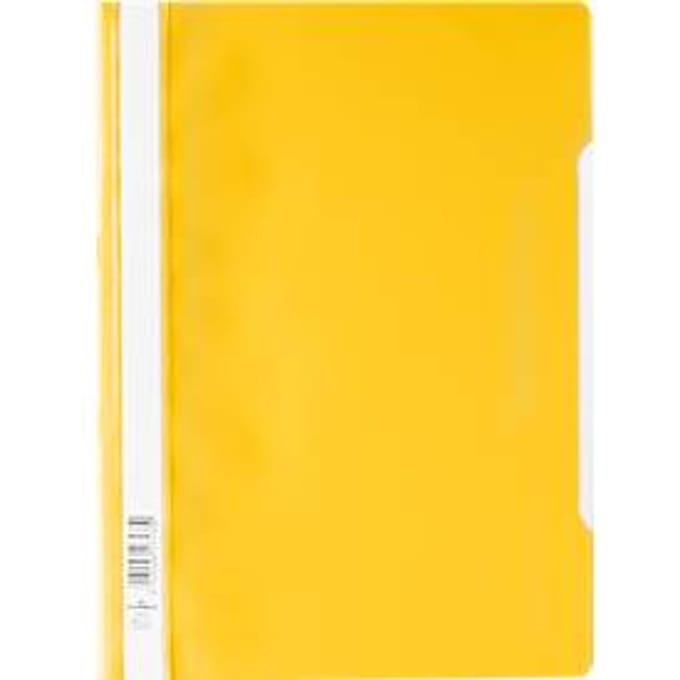DURABLE snelhechtmap met snelhechter, A4, polypropeen, 50 st., geel