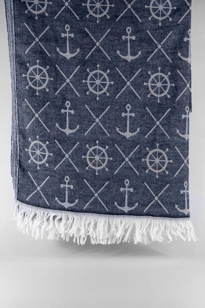Lagina – Turkse hamamdoek – 100x180 cm – katoen – licht & sneldrogend – blauw