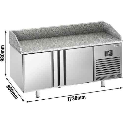 GGM Gastro Pizzakühltisch Premium PLUS - 1783x800mm - mit 2 Türen Zilver