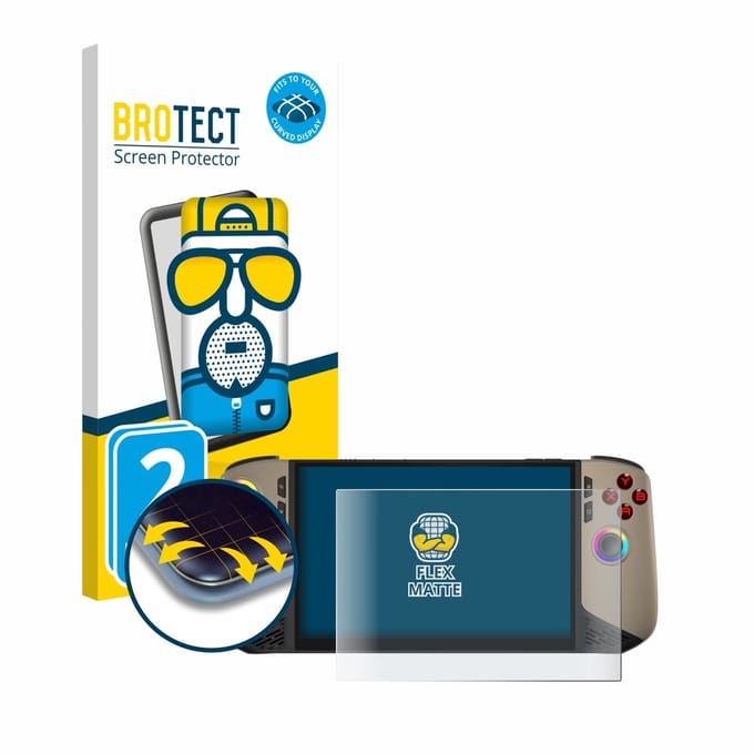 BROTECT - Screenprotector voor MSI Claw 8 AI+ - Folie Beschermfolie matte volledig dekking 2 Stuks