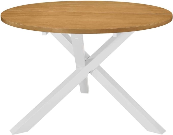 Ronde Eettafel van Eikenhout voor Woonkamer en Keuken 120x75 cm
