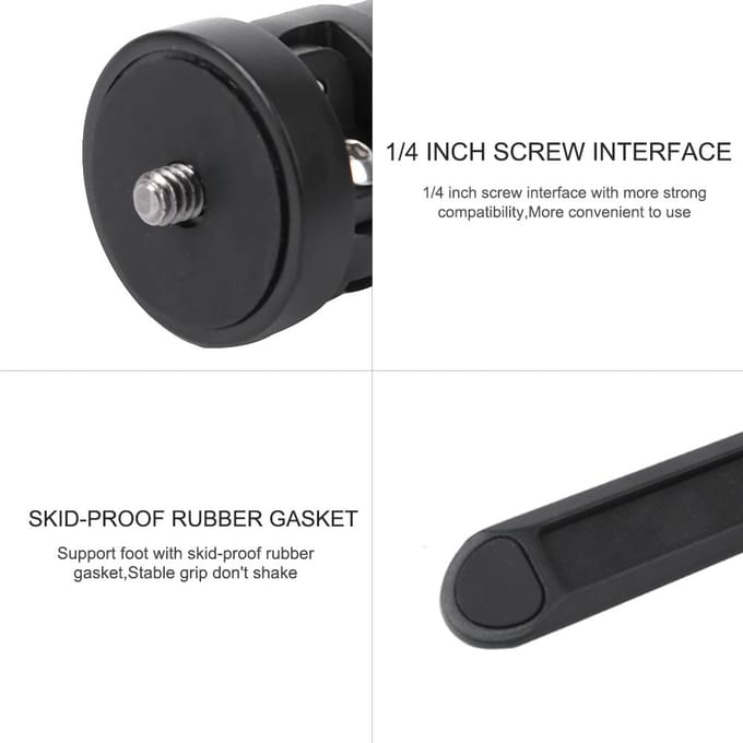 Mini Desktop Statief van Aluminiumlegering 10KG Draagvermogen Handheld Stabilisator Beugel voor DJI black