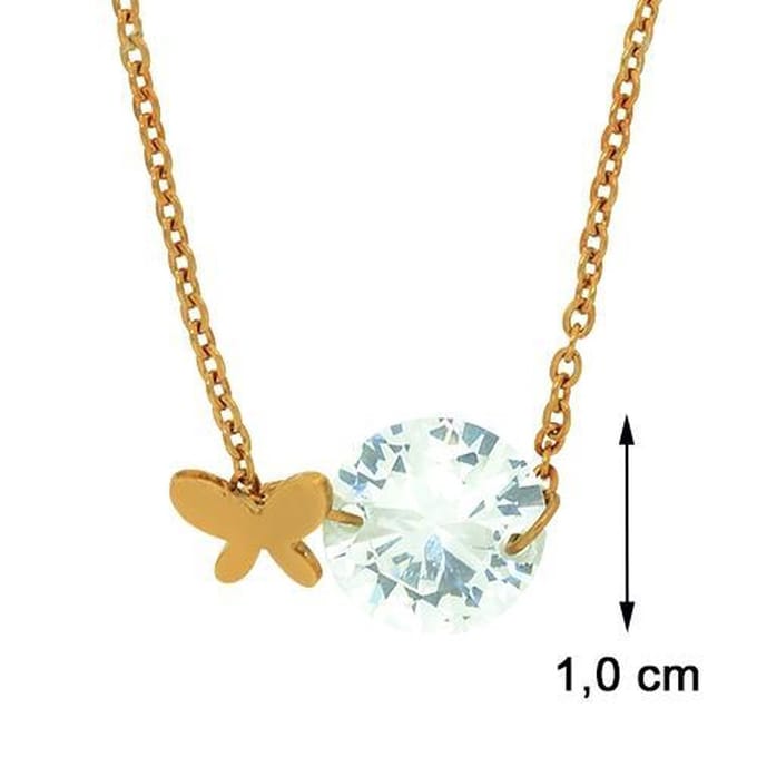 Blinx Jewels Stalen Hanger Zirkonia incl. Ketting