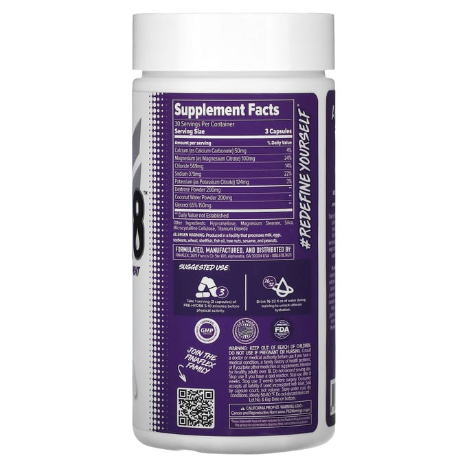 Finaflex, Pre Hydr8, pre-hydratiesupplement, 90 plantaardige capsules