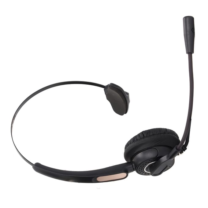 Casque téléphonique RJ9 à réduction de bruit, casque à ressort simple face avec micro pour appels au bureau