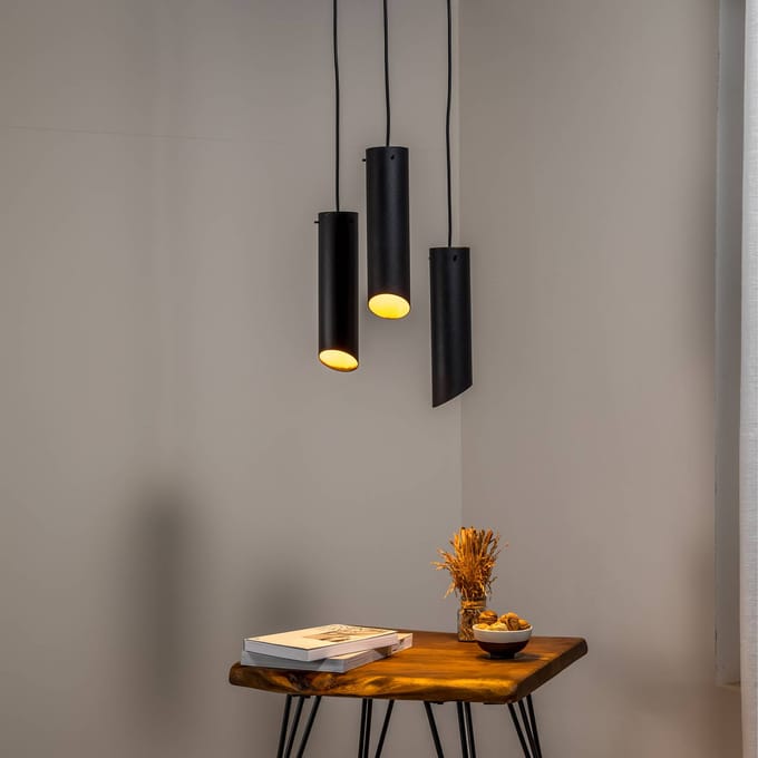 Opviq Hanglamp Sivani MR-979, zwart, ijzer, 3-lamps rond
