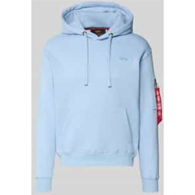 Sweatshirt met hoodie en bedrukte achterkant Alpha Industries