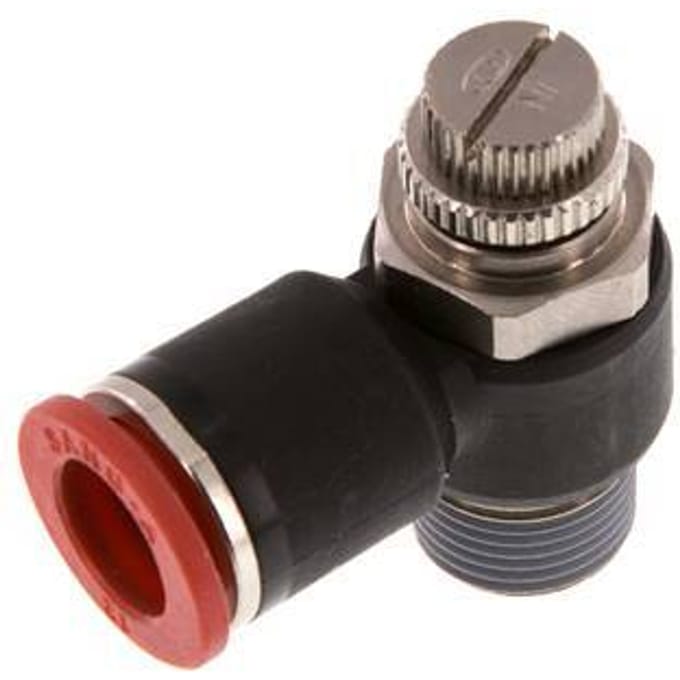 L-stuk Regelventiel 12 mm - R3/8'' Regeling-in Messing/Nylon