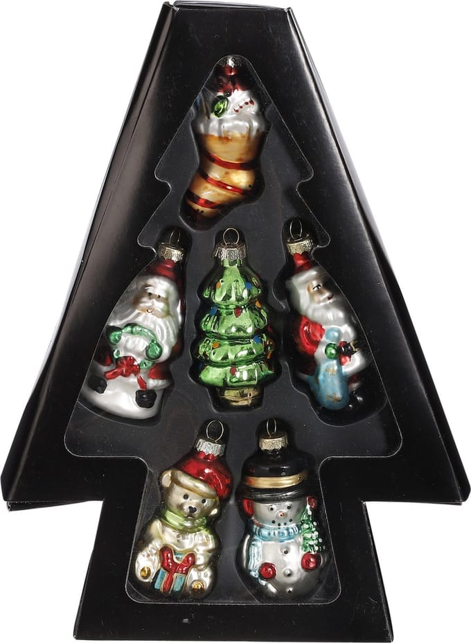 House of Seasons Kerst Ornamenten - Set 6 stuks - Glas - Groen