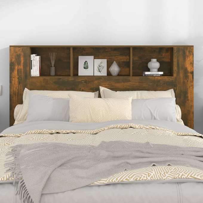 vidaXL - Hoofdbordkast - 160x18,5x104,5 - cm - gerookt - eikenkleurig