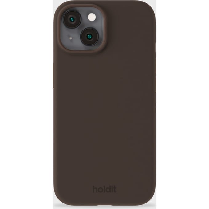 Holdit Silicone Case geschikt voor Apple iPhone 15 - Chocolate
