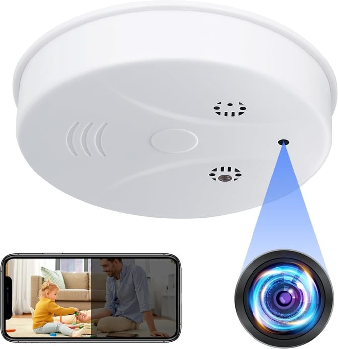 Verborgen Camera - Draadloze Micro Camera - Thuis Bewaken - 5G WiFi Connectie - 10x10x3 cm - Wit