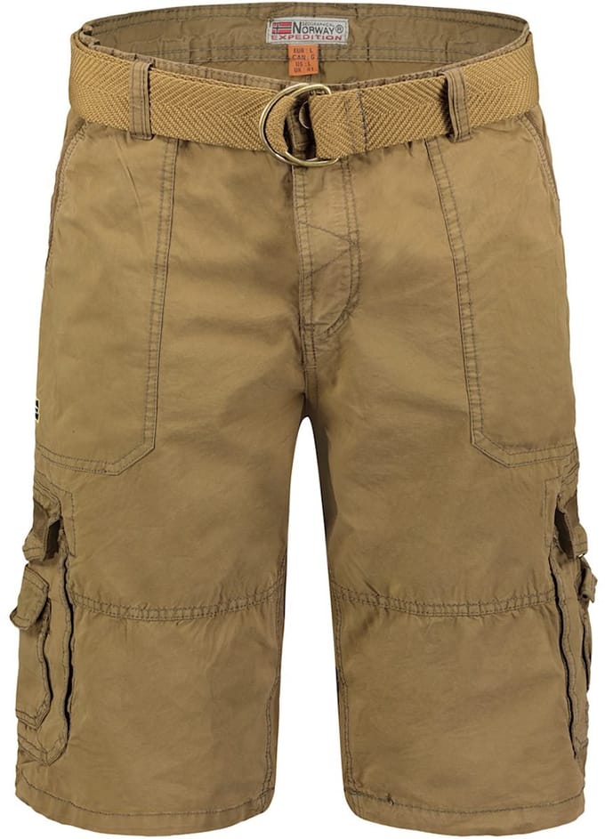 Geographical Norway Korte Broek Met Riem Perou Kaki - S
