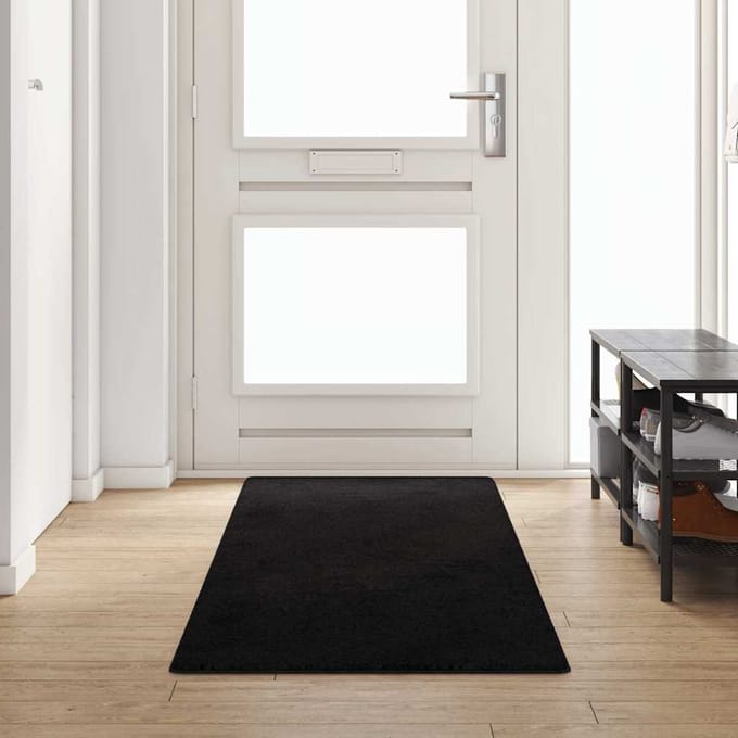 vidaXL - Tapijt - Loper - Zwart - 80 - x - 300 - cm - 100% - Polypropyleen - Tuft