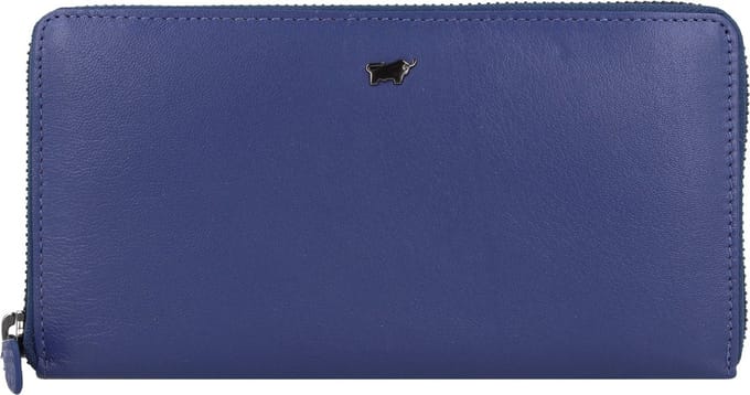 Braun Büffel Leren Portemonnee Anna RFID 16CS Zip Around Wallet Saphir Blauw
