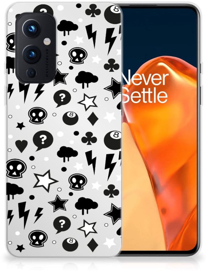 Silicone Back Case OnePlus 9 Silver Punk