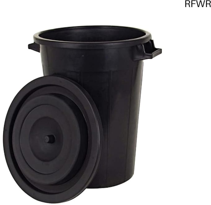 RFWR® Universele afvalemmer met deksel en handgrepen - 100 liter