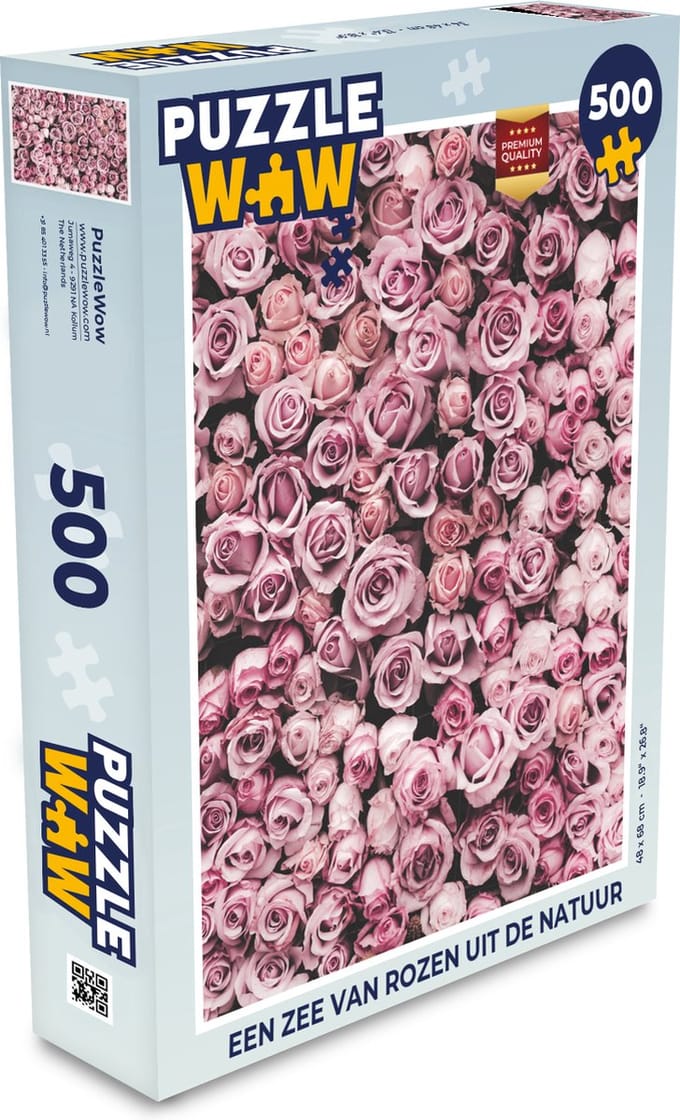 Puzzel Bloemen - Rozen - Natuur - Roze - Botanisch - Legpuzzel - Puzzel 500 stukjes