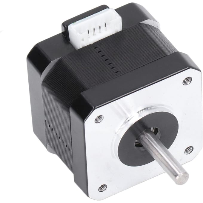 Moteur pas à pas pour imprimante 3D 42 pas Arbre de sortie double 1.3A 0.3Nm 2 phases 4 Accessoire black
