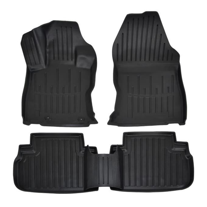 Tapis de sol 3D - SCOUTT - Subaru Forester - Caoutchouc Premium - Résistant à l'eau - Sur mesure noir