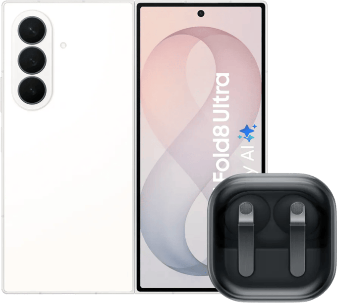 Samsung Galaxy Z Fold 8 Ultra 256GB Wit 5G + Samsung Galaxy Buds4 Pro Zwart