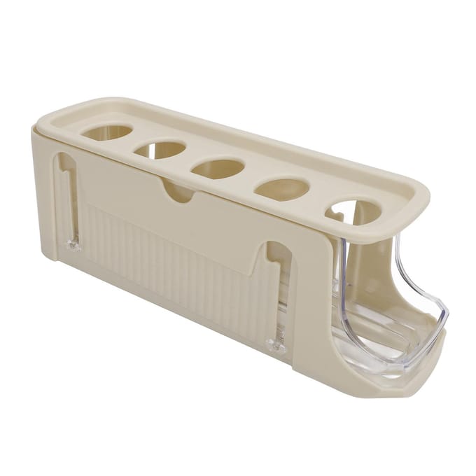 Rollende Eierdispenser voor Koelkast Ruimtebesparend 2 Laags Automatische Eieropbergcontainer Grey gray