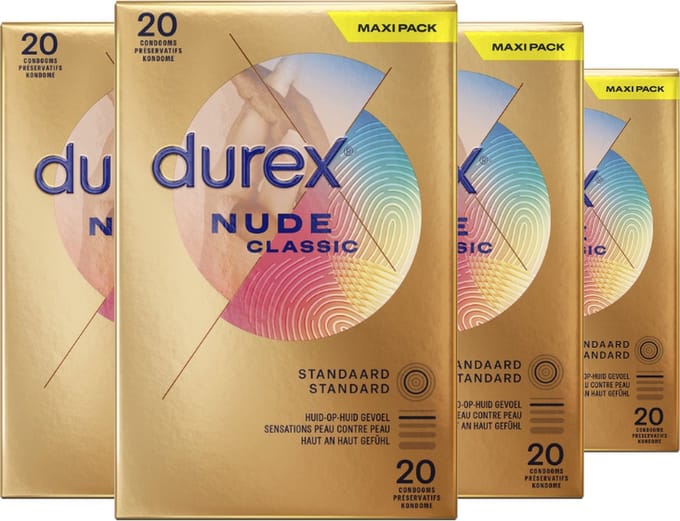 Durex Condooms Nude 20st - 4 Stuks - Voordeelverpakking