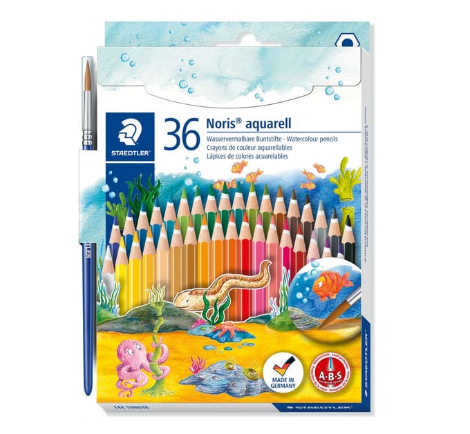 STAEDTLER Noris aquarell kleurpotlood - set 36 st + penseel