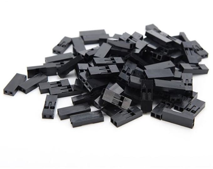 2-Pin Dupont 2.54 mm Connector Behuizing – 50 stuks