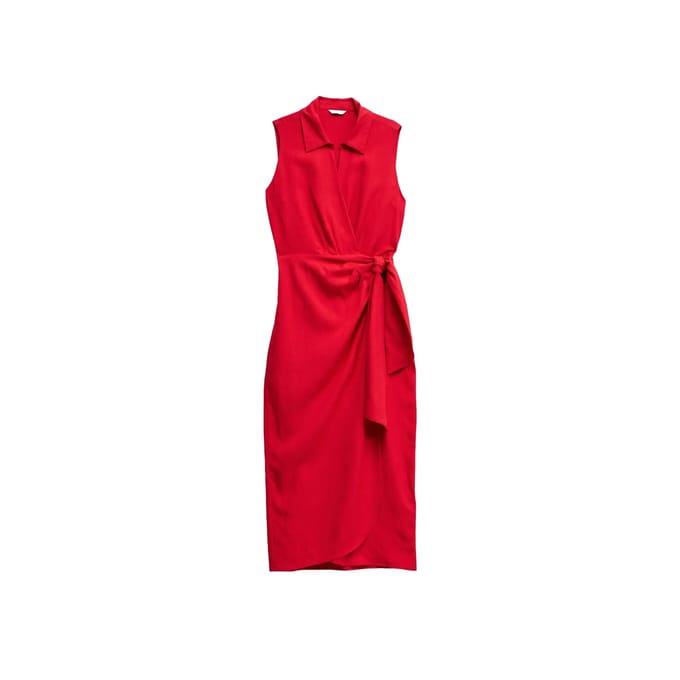 Linnen Portefeuille Jurk Dames Salsa Jeans Midi