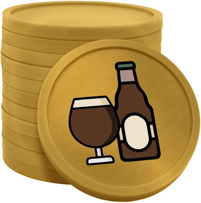 CombiCraft speciaalbier munten goud Ø29mm enkelzijdig bedrukt - 100 stuks