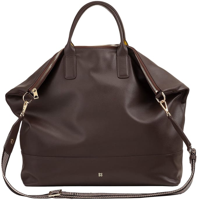 DuDu Judith Shopper Tas Leer 41 cm - 15 L - coffee brown