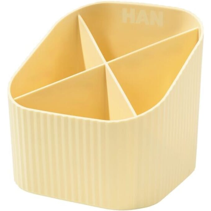Han re-x-loop pennenkoker, 100% gerecycled, pastel geel
