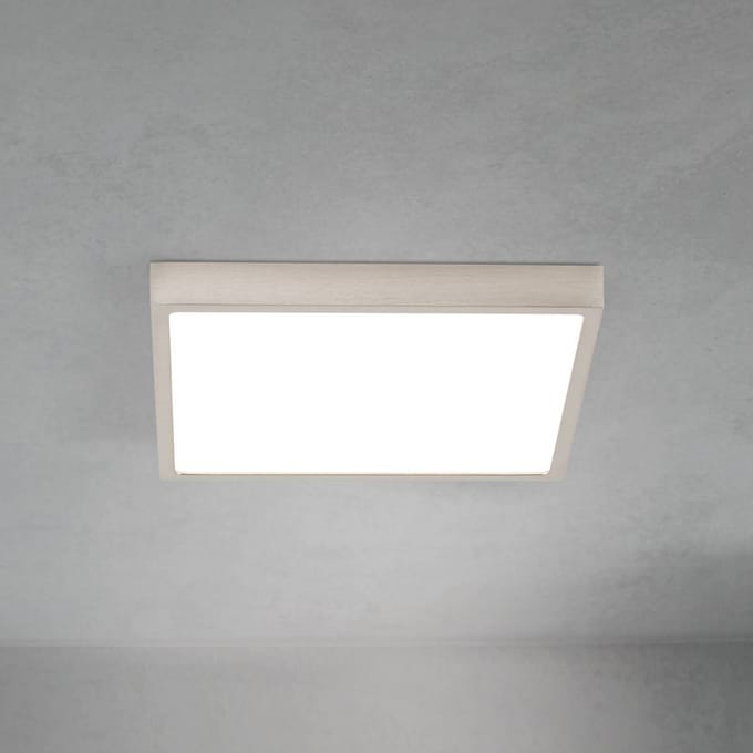 ORION LED plafondlamp Disc, nikkelkleurig gesatineerd Lengte 24 cm CCT