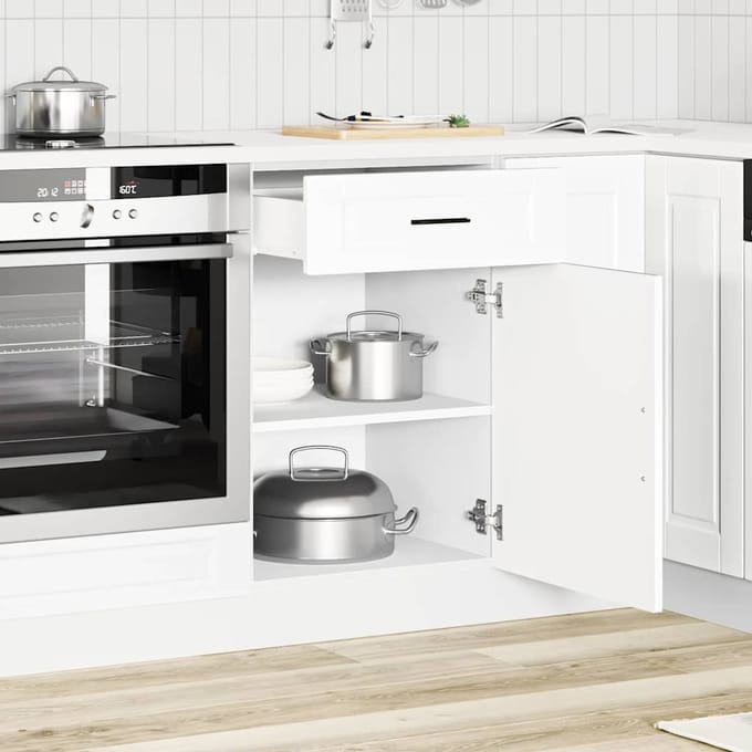 vidaXL - Onderkast - "Porto" - bewerkt - hout - wit