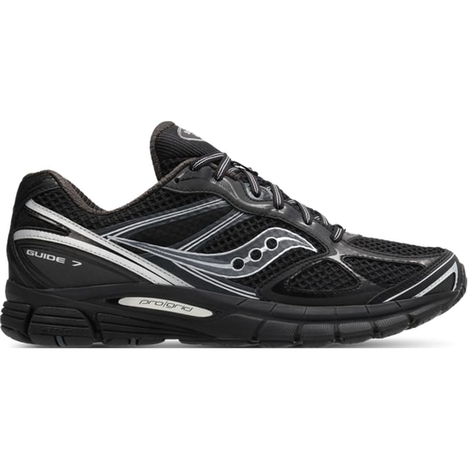 Saucony Guide 7 Sneakers Heren - Zwart - Maat 46 - Mesh/Synthetisch