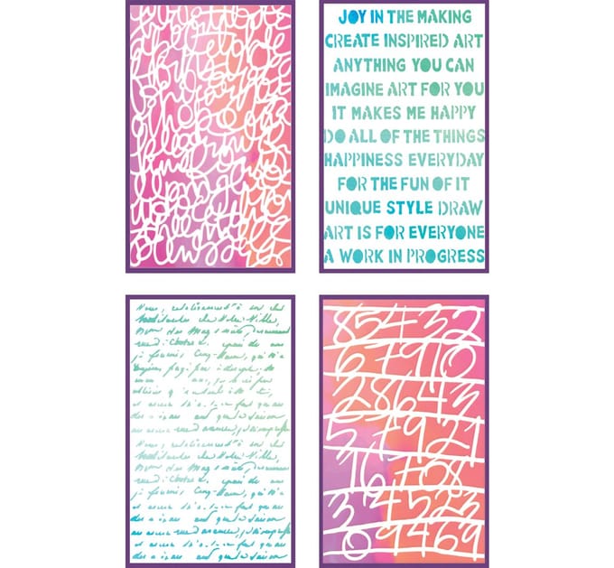 Sizzix Stencil Set "Words and Numbers"