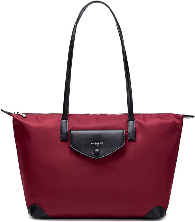 Dames Handtas Nylon - Shopper Tas - Reizen Werken - Waterproof Materiaal - 29 x 27 cm - Rood