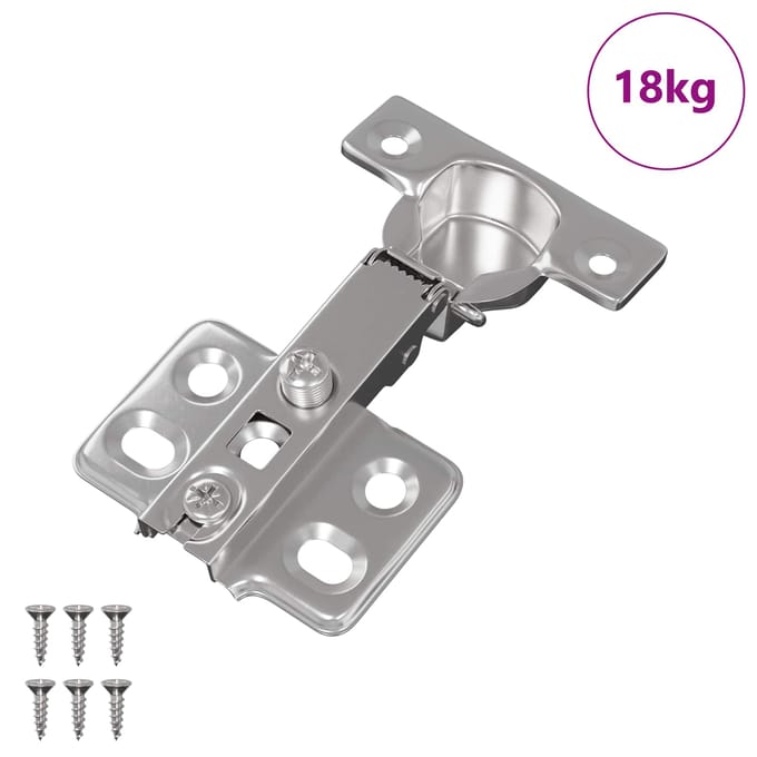 vidaXL - Scharnier - 257 - st - Nikkel - 85 - x - 52,5 - x - 9,5 - mm - IJzer
