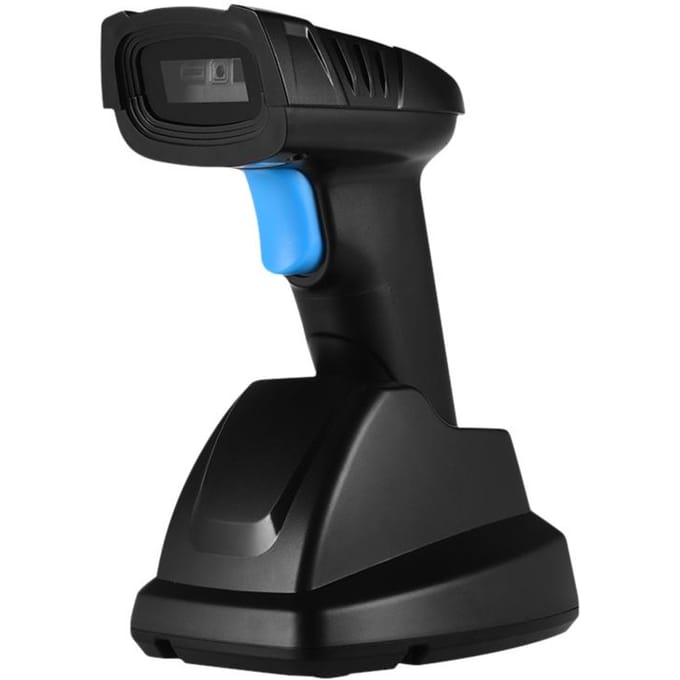 Lecteur de codes à barres sans fil Aibecy portable 1D 2D QR avec chargeur de récepteur de berceau USB 1D&2D noir