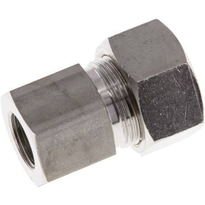 G 3/8'' x 18L RVS Rechte Knelfitting 315 Bar DIN 2353