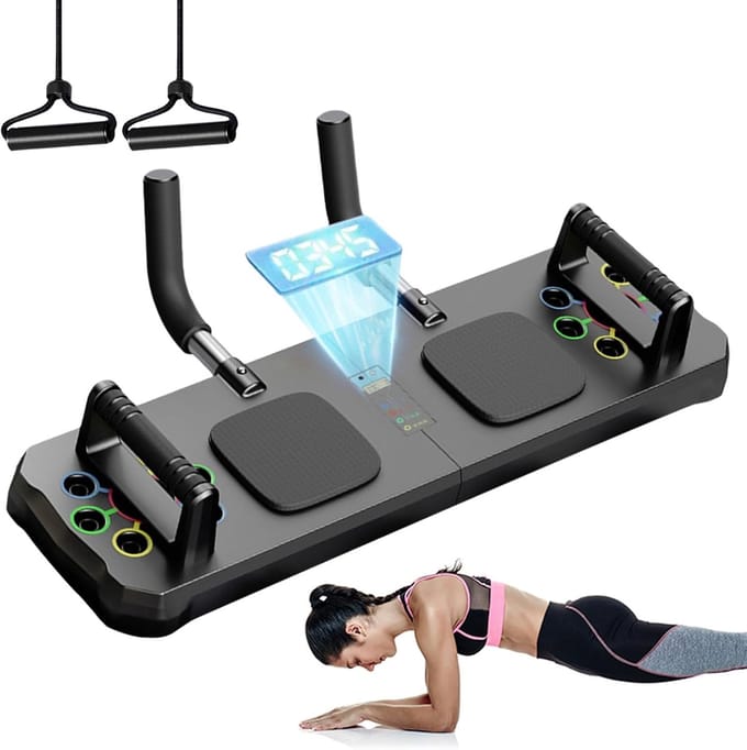 Trainingsbord - Oefenbord - Thuistraining - Verstelbare Breedte - 33-44 cm - Zwart