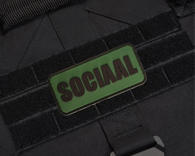 Always Prepared® Sociaal patch klittenband - 2 stuks - Geschikt voor hondentuigen