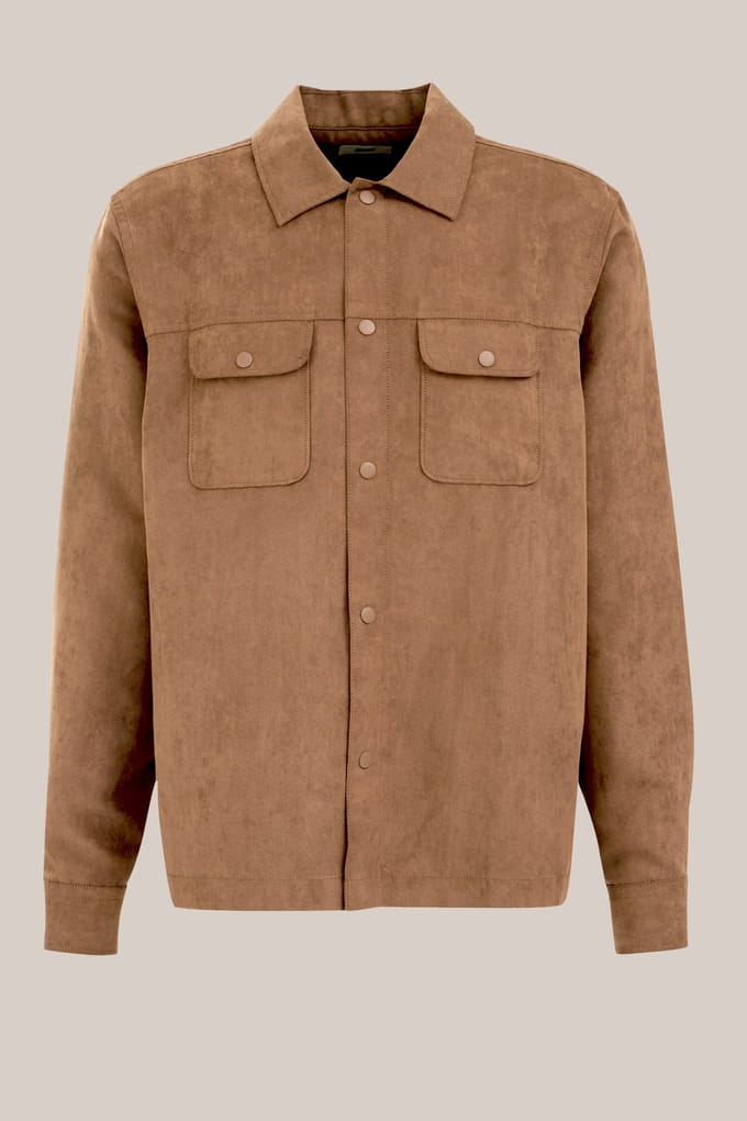 WE Fashion Overshirt Light Brown Taglia: L | Camicie Casual Outlet | Uomo | Marrone
