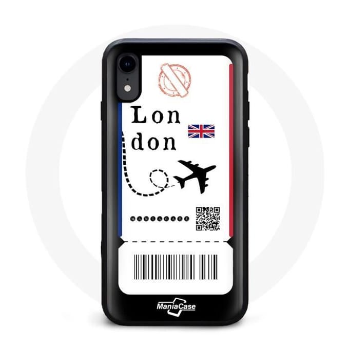 Coque iphone X billet d'avion london