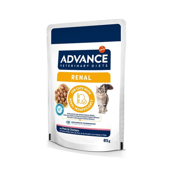 Voordeelpak: 24x 85g Advance Veterinary Diets Feline Renal natvoer voor katten